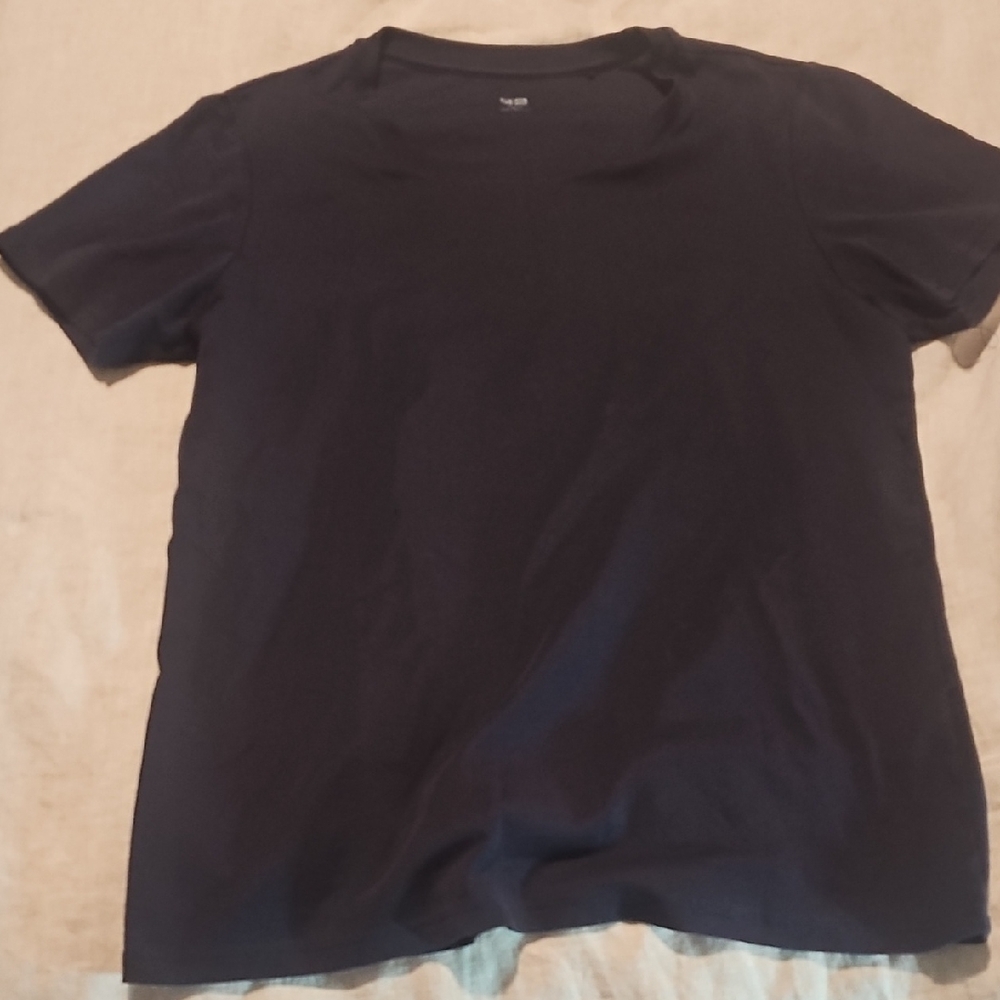 Vintage Uniqulo Navy Blue Crew Supima Cotton Short Sleeve T-Shirt